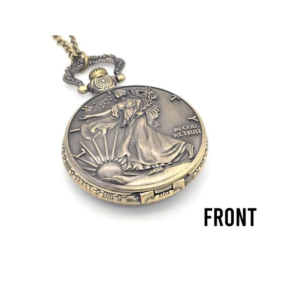 Walking Liberty Pocket Watch - Vintage Coin, Silver Dollar. Rare Collectible - Picture 5 of 11